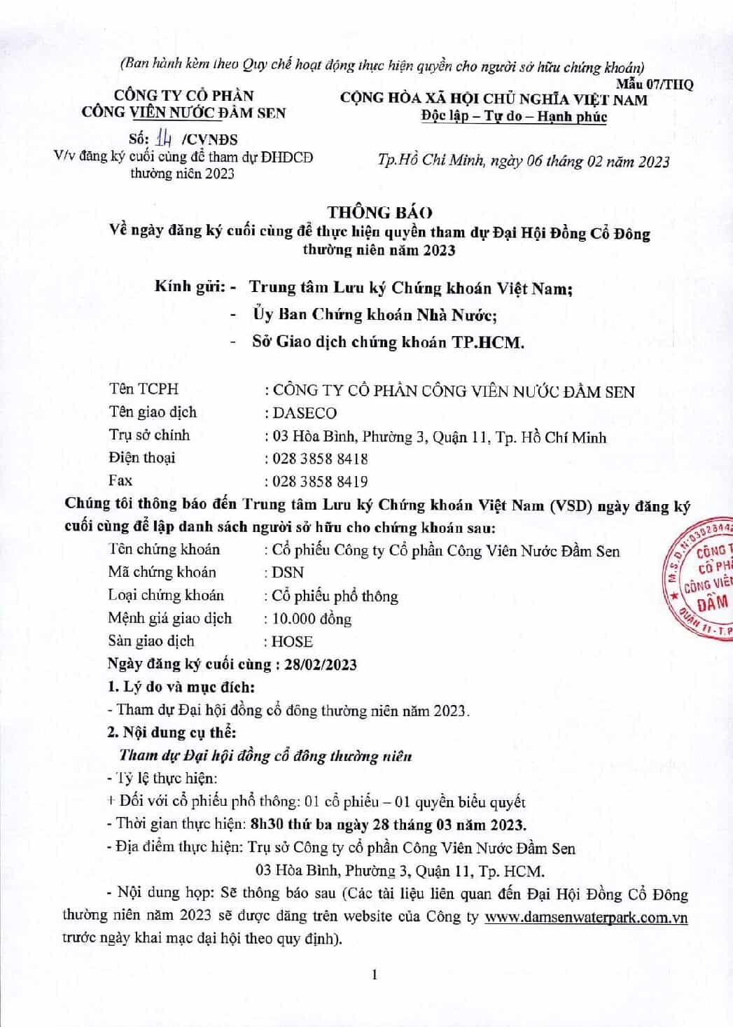 CV14 Ngay DKCC tham du DHDCD TN nam 2023 web DSN pdf