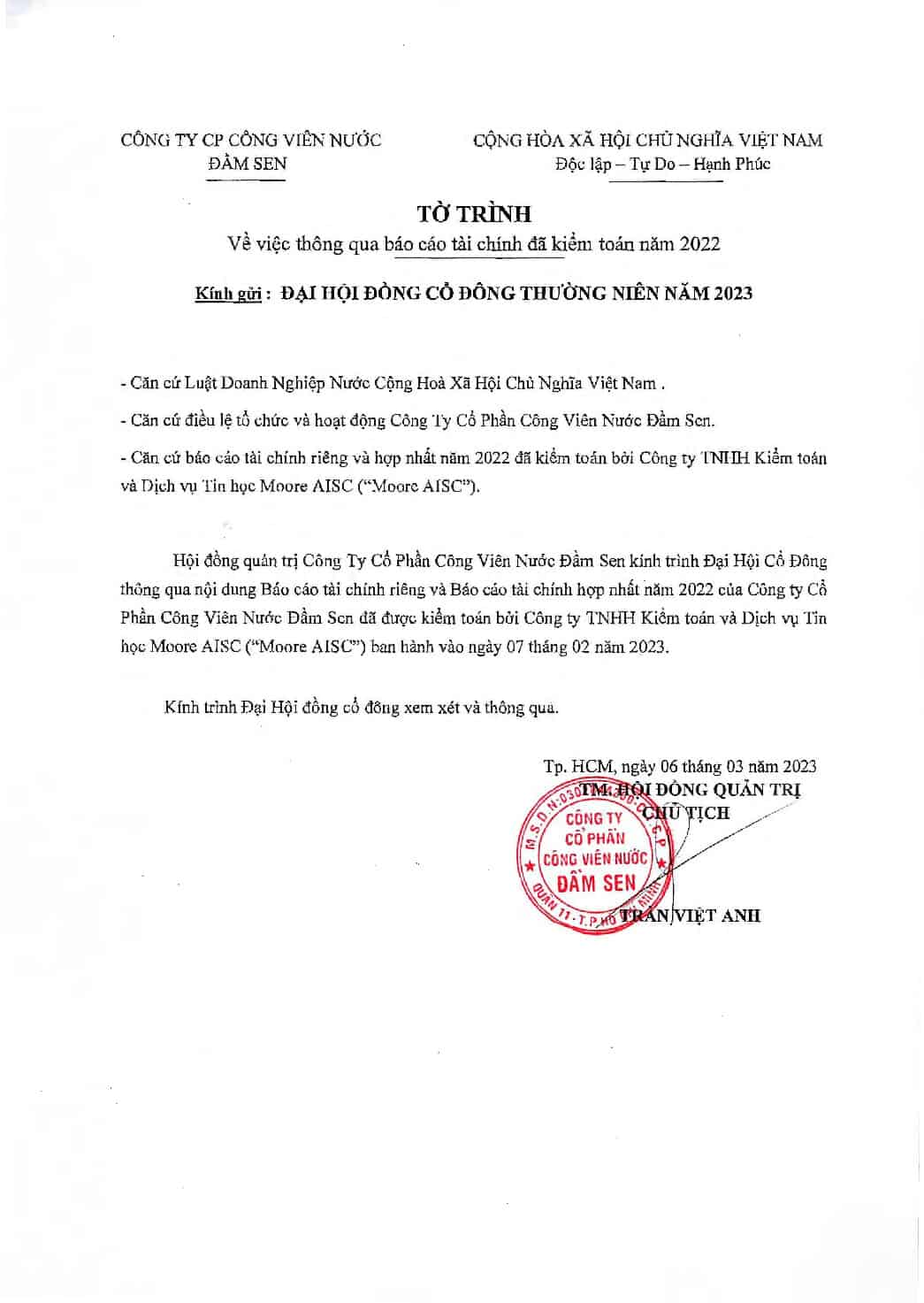8 To trinh BCTC kiem toan nam 2022 pdf