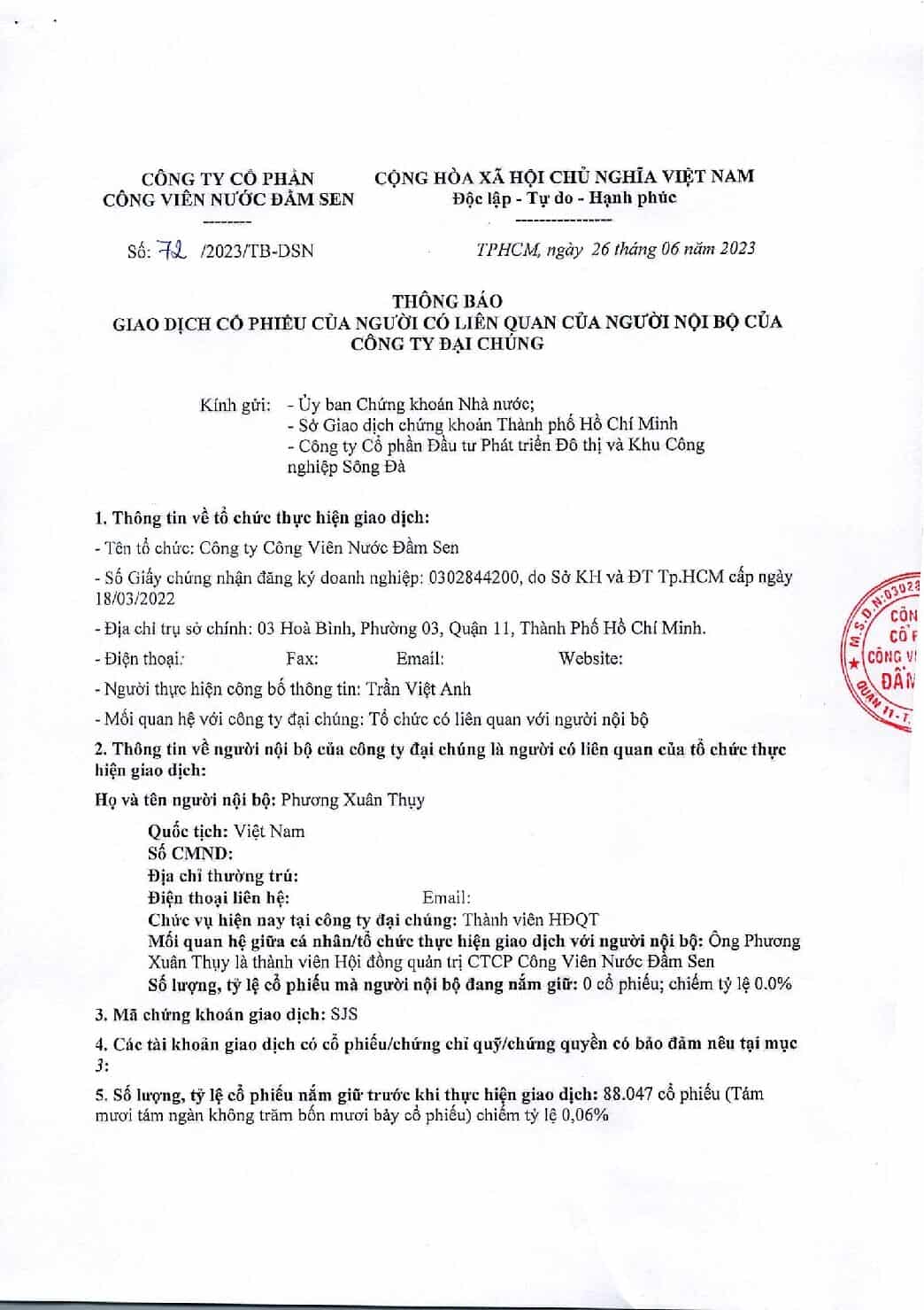 CV 72 TB giao dich CP cua nguoi co lien quan cua nguoiboi bo cua cty dai chung pdf