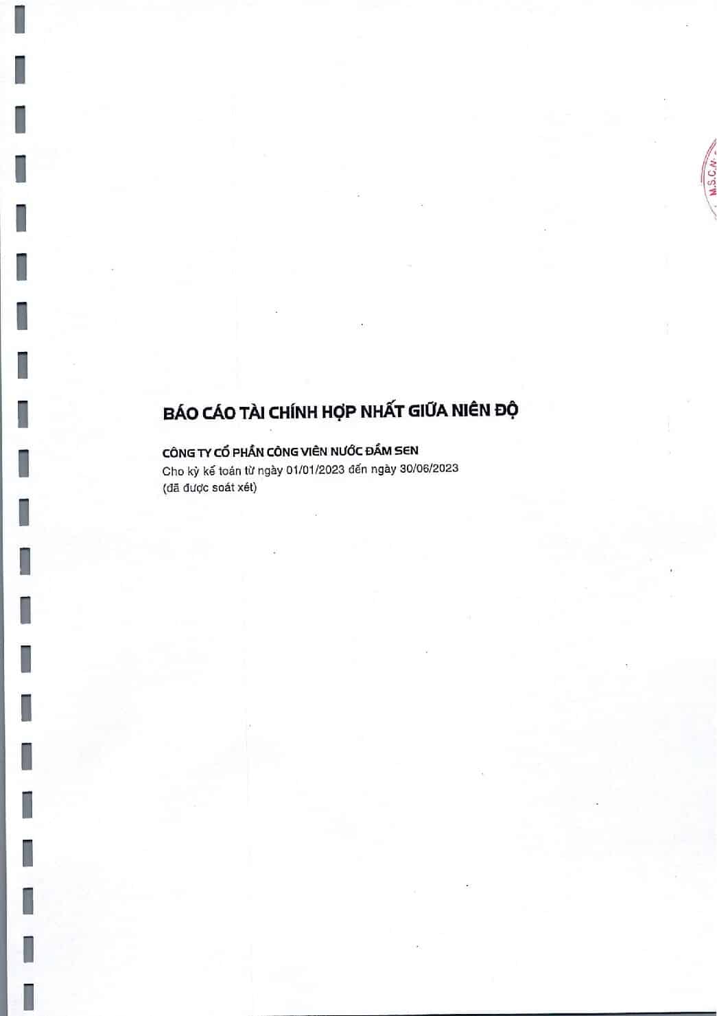 BCTC hop nhat da duoc soat xet ban nien 2023 Hop nhat va giai trinh 89 pdf