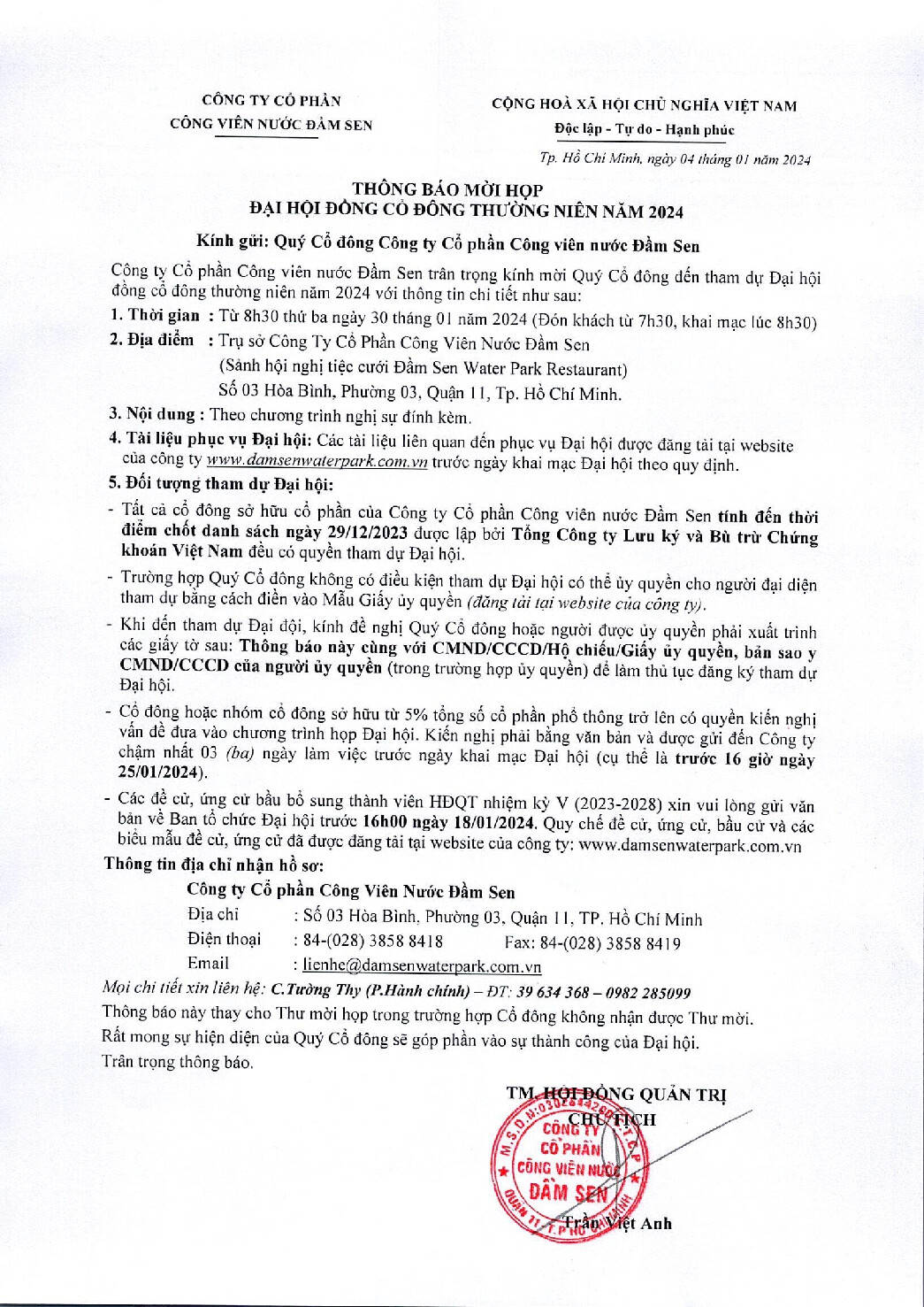 1 Thong bao moi hop DHDCDTN 2024 pdf