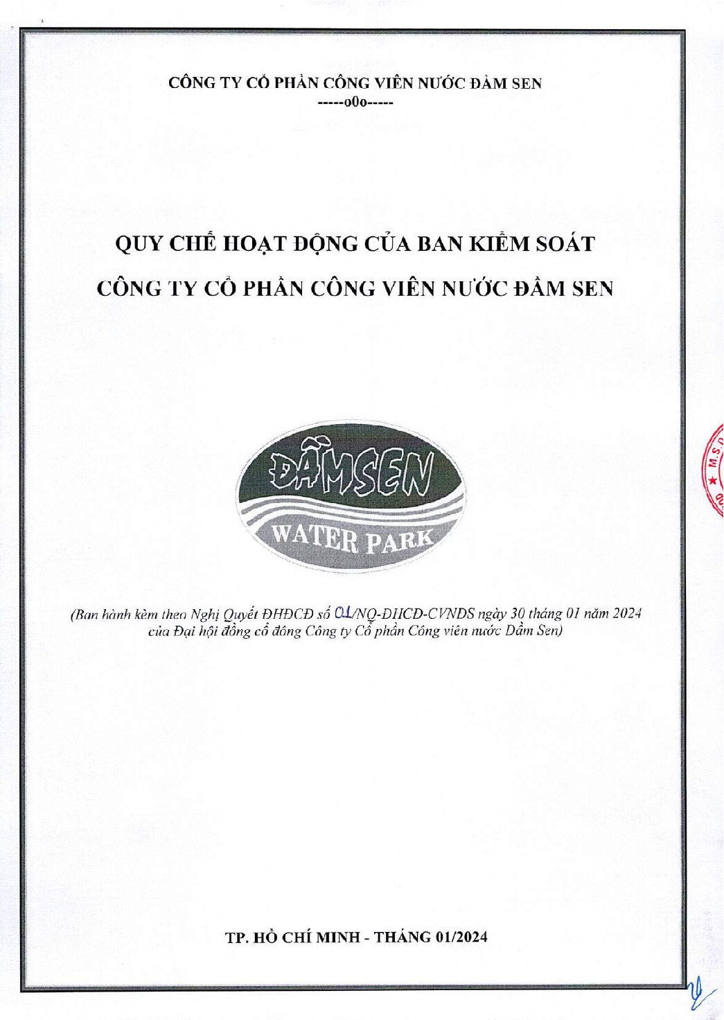 Ban hanh Quy Che BKS 2024 webDSN pdf