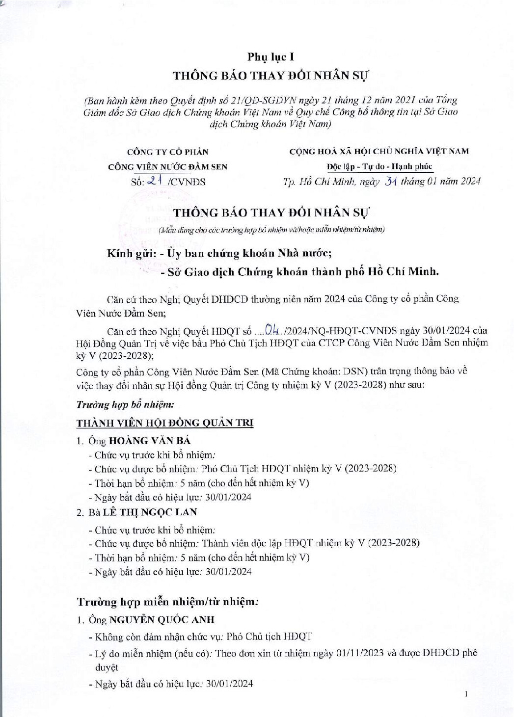 CBTT Thong bao thay doi nhan su bo nhiem 2 HDQT va mien nhiem 2 HDQT duoc DH24 Thong qua web DSN pdf