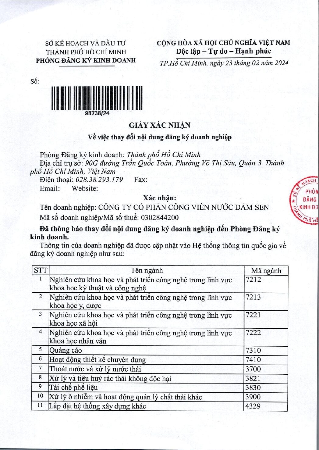 Xac nhan thay doi noi dung dang ky doanh nghiep 23 02 2024 pdf