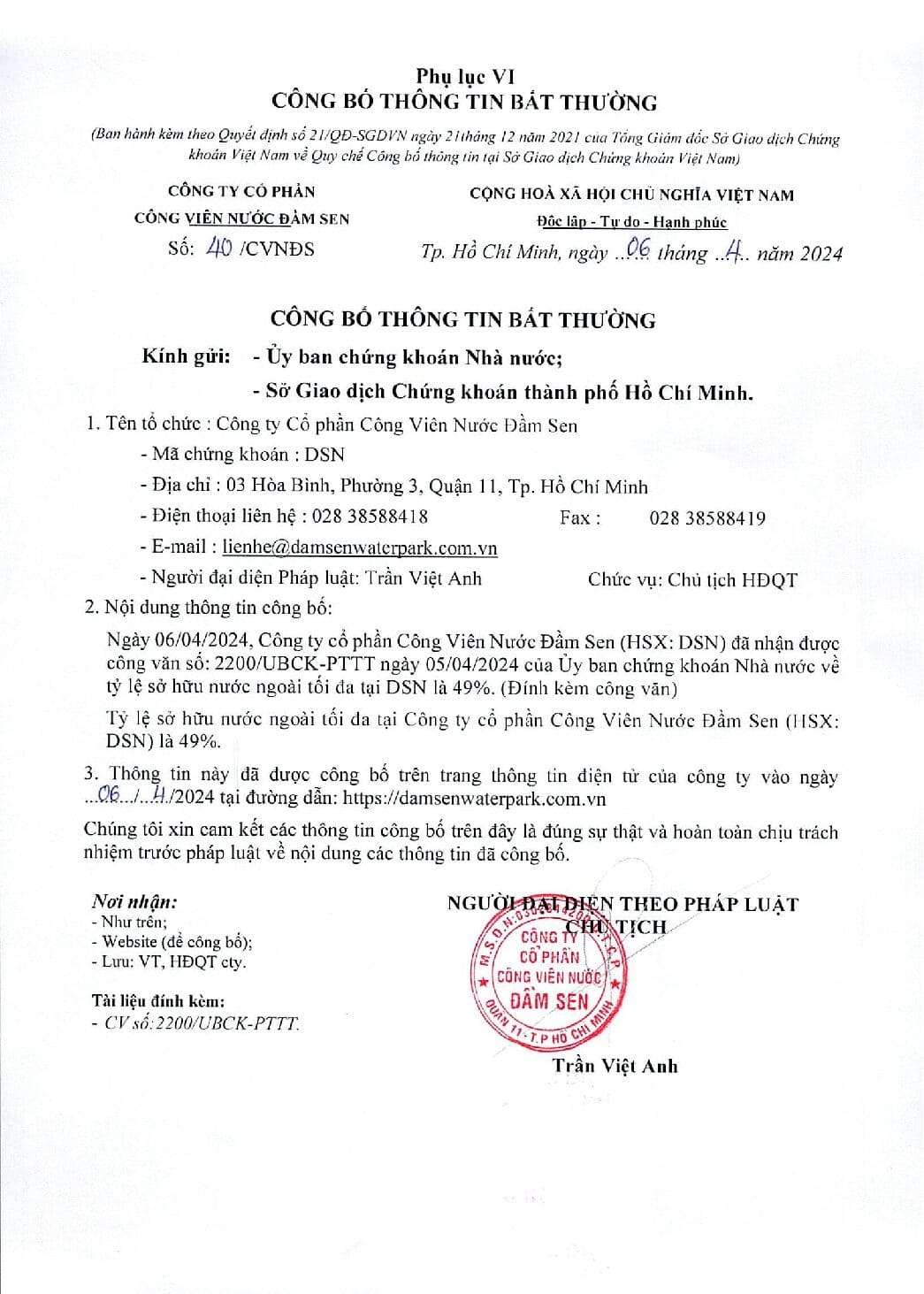 CV 40 ty le so huu nuoc ngoai toi da tai DSN la 49 web DSN pdf