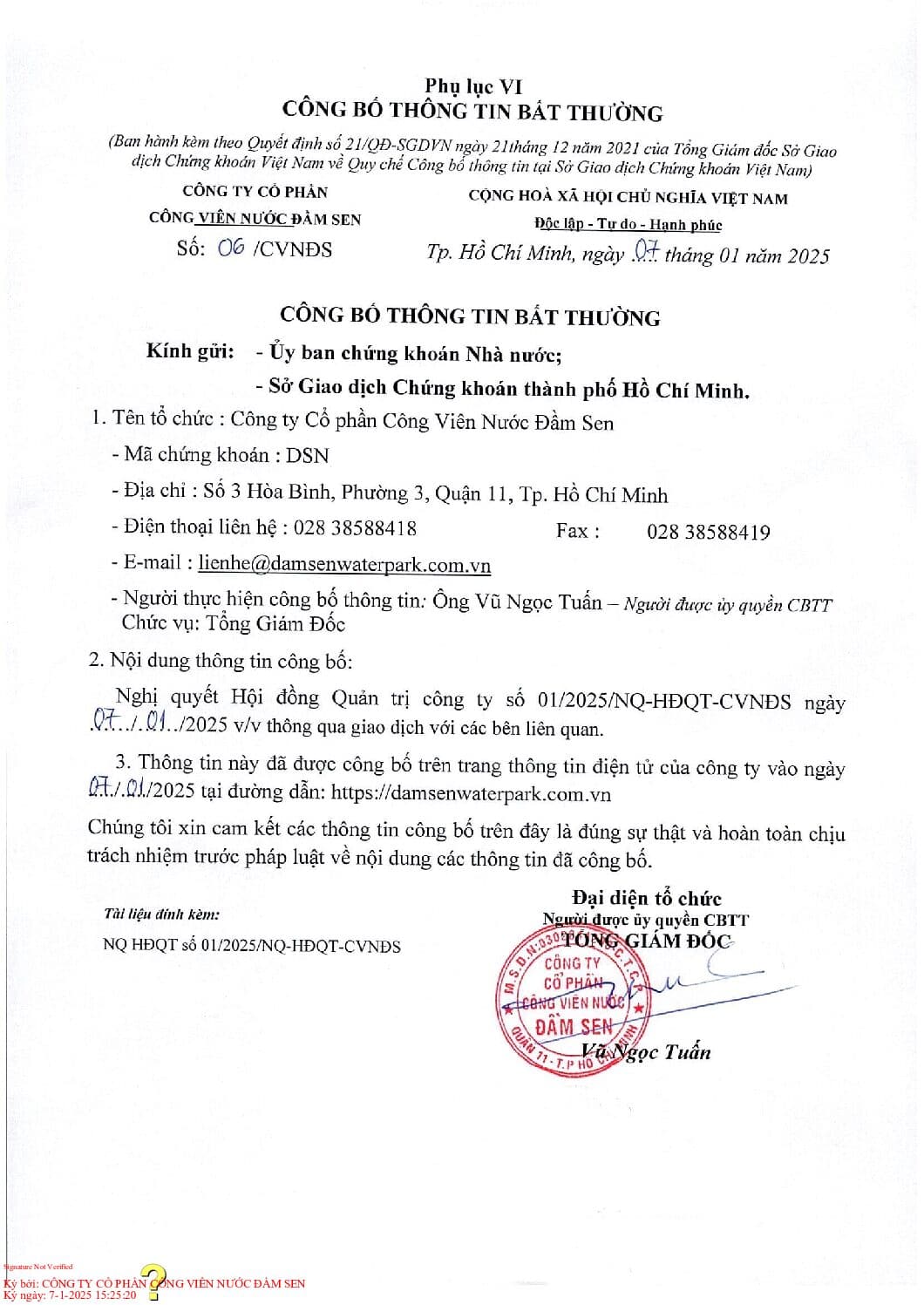 20250107 DSN NQ HDQT so 01 thong qua giao dich voi cac ben lien quan 1 pdf