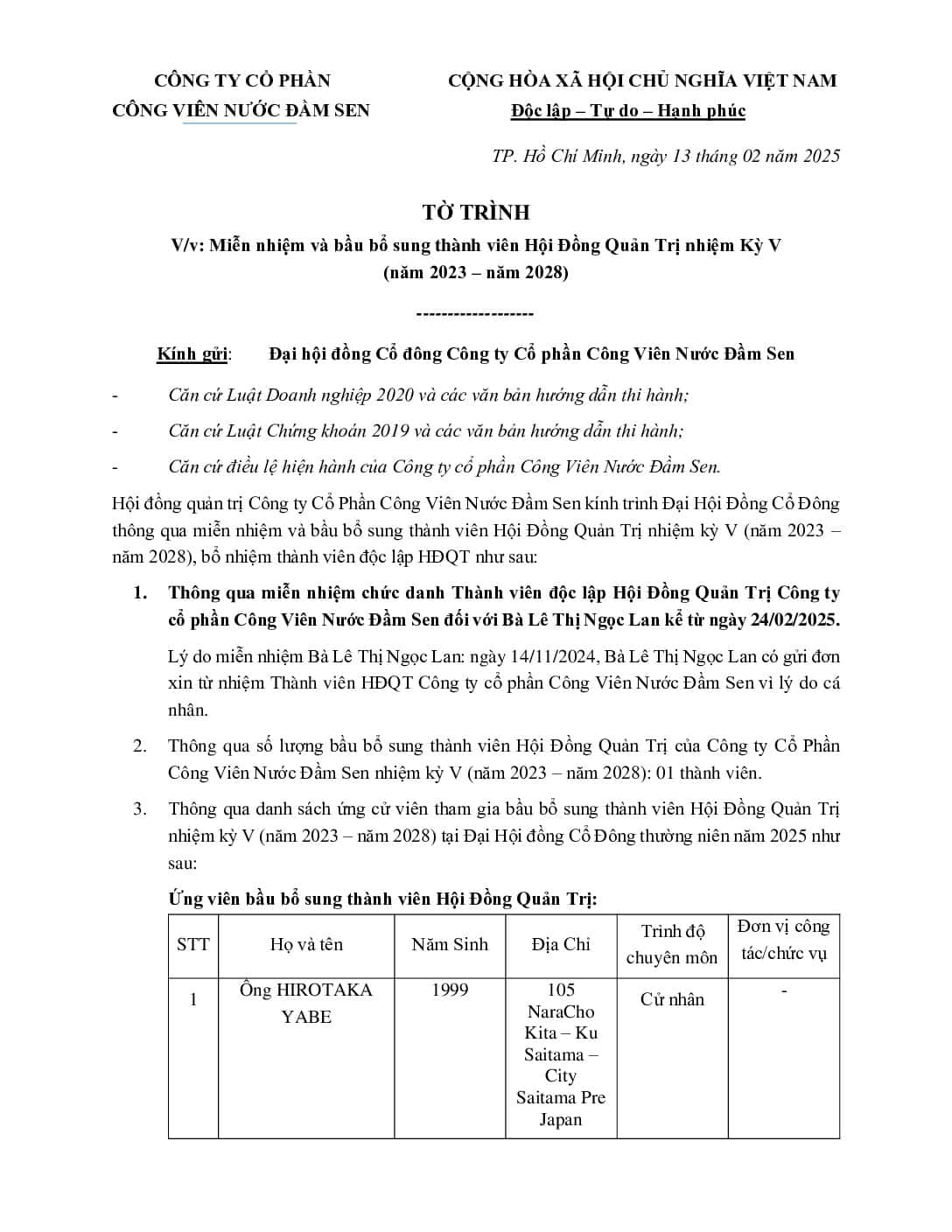 15.To trinh Mien nhiem va bau bo sung TVHDQT capnhat130225 V E pdf