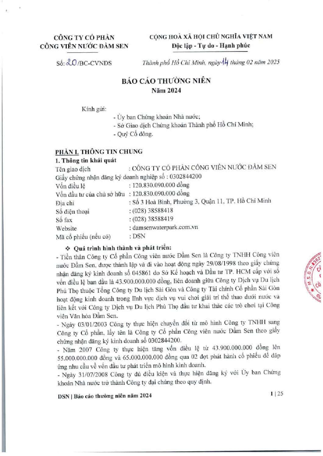 20250214 DSN BAO CAO THUONG NIEN NAM 2024 WEBDSN pdf