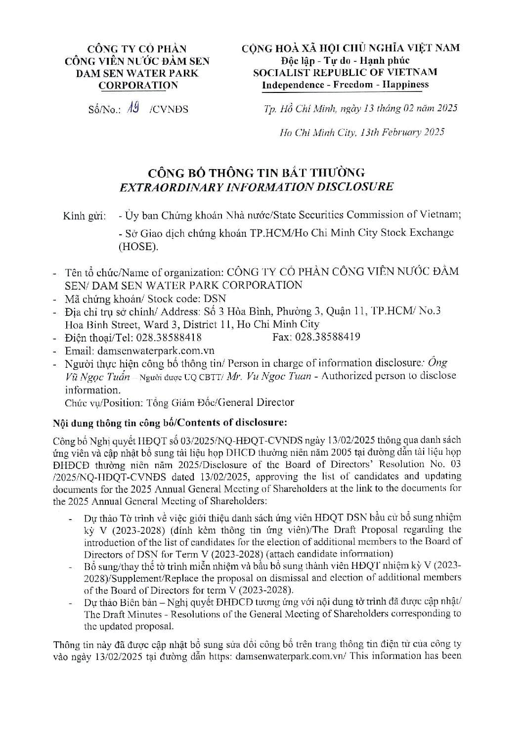CV 19 NQ 03 VV thong qua danh sach ung cu vien tham gia bau bo sung thanh vien hoi dong quan tri pdf