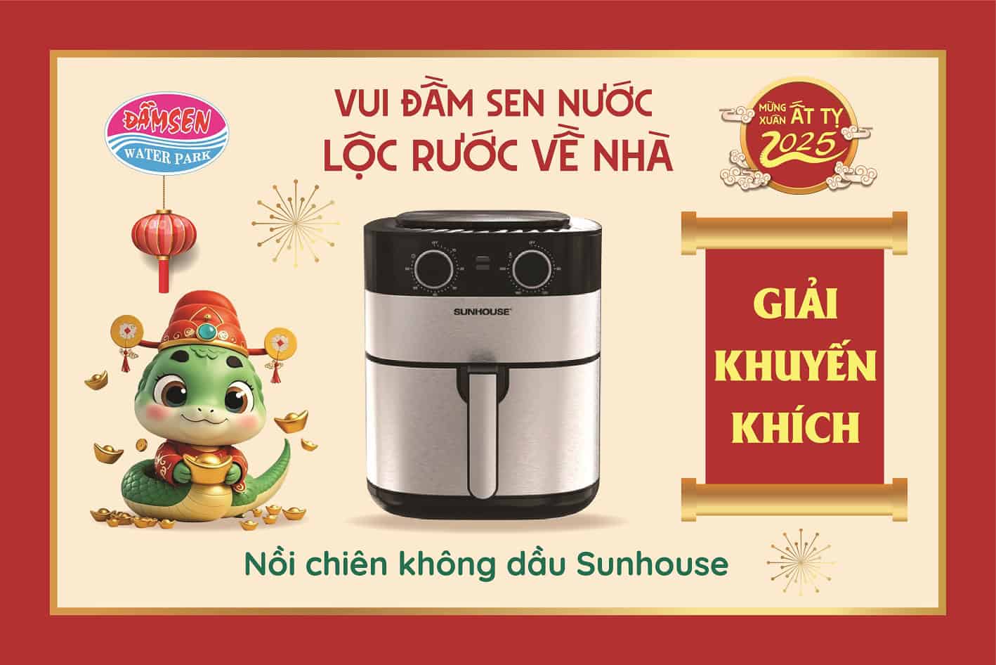 Nồi chiên không dầu Sunhouse - giải khuyến khích