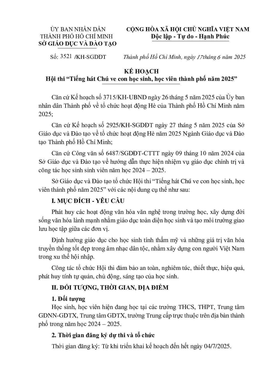 3521 1. Ke hoach to chuc Hoi thi tieng hat Chu ve con hoc sinh hoc vien thanh pho nam 2025 pdf