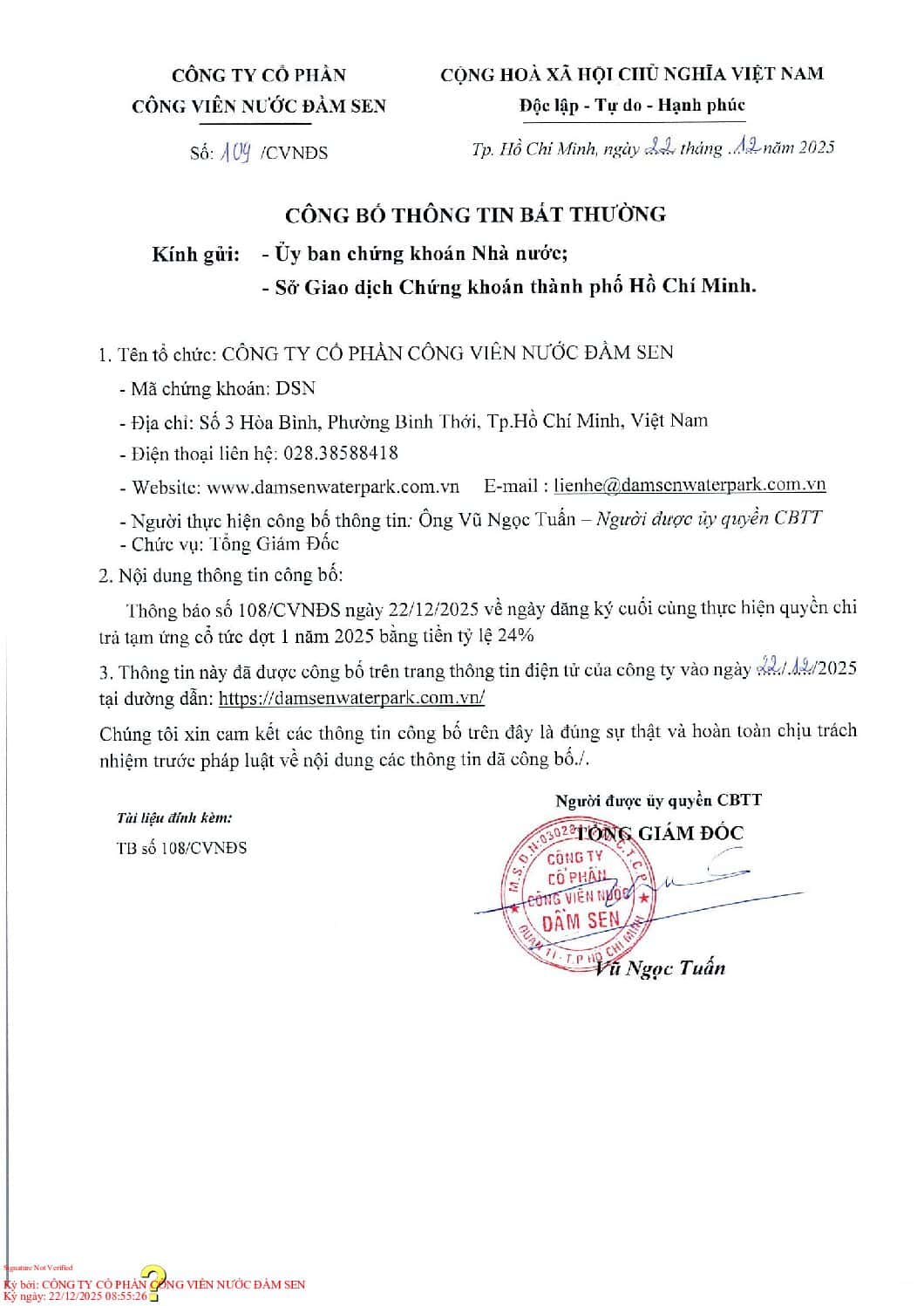 20251222 DSN Thong bao DKCC tam ung co tuc dot 1.2025 daky pdf