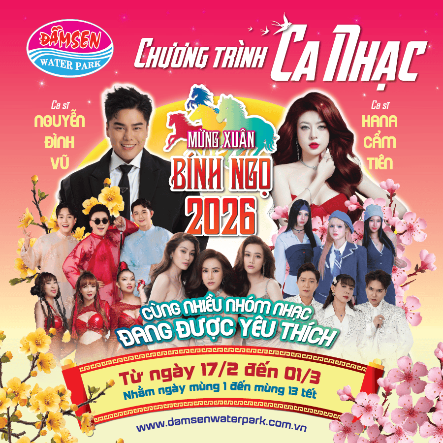 Ca nhac tet 2026 tại Đầm Sen Nước - Nguyễn Đình Vũ - Hana Cẩm Tiên