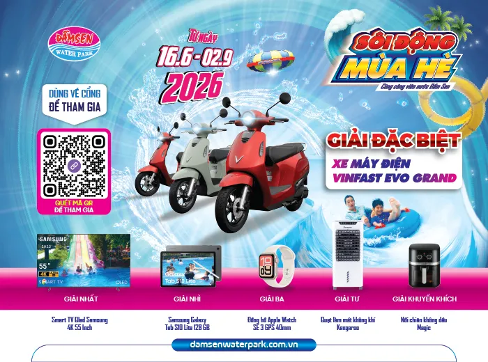 khach hàng tham gia quay số trúng thưởng hè 2026
